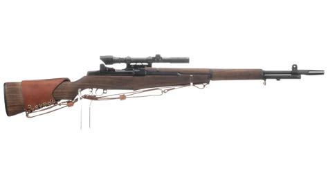 Us Springfield M1 Garand Sniper Style Rifle With Scope Rock Island