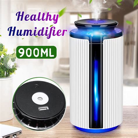 900ml 7 Led Humidifier Air Fragrance Vaporizer Essential Oil Noiseless Diffuser Aromatherapy