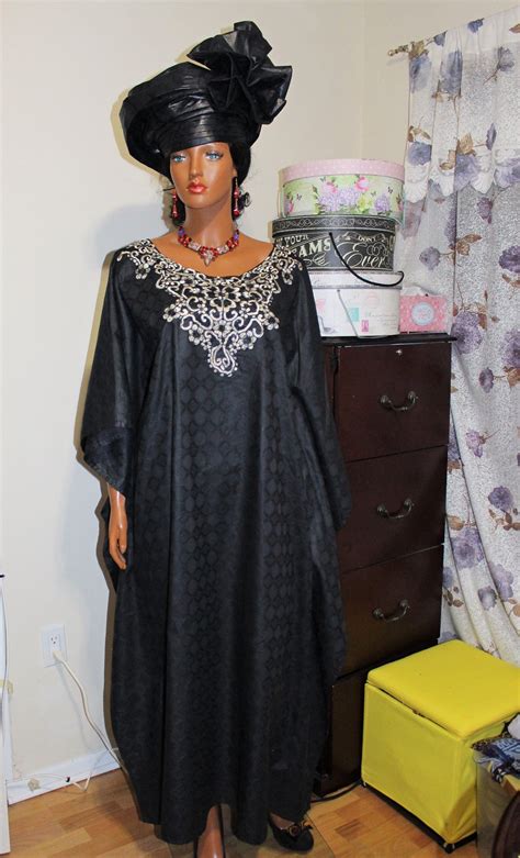 Boubou Senegalais Senegalese Embroidered Kaftan Long African Dresses