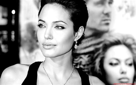 Online Crop Hd Wallpaper Angelina Jolie Monochrome Women