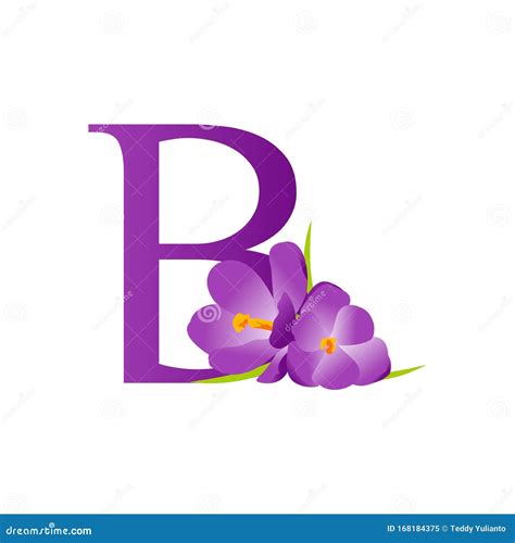 Charming Logo Design Initial B Flower Stock Vector Illustration Of