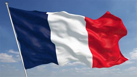 The flag of france (french: France Map, Zoom Out Stock Footage Video 2267936 ...