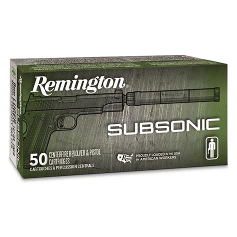 Remington Subsonic 9mm Fneb 147 Grain 50 Rounds 711533 9mm Ammo