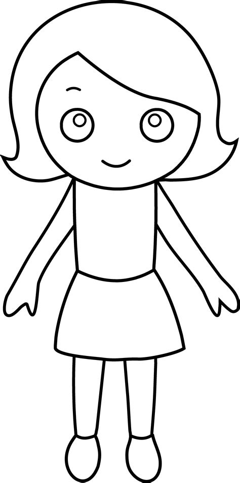Hula Girl Clipart Little Girl Coloring 20 Free Cliparts Download