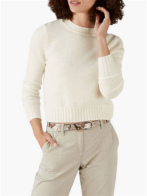 Pure Collection Cashmere Lofty Cropped Sweater At John Lewis And Partners