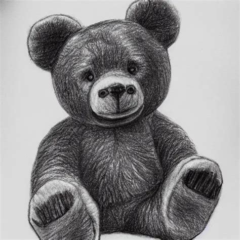 Realistic Teddy Bear Sketch
