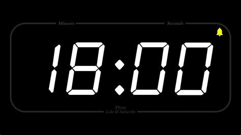 18 Minute Timer And Alarm Full Hd Countdown Youtube