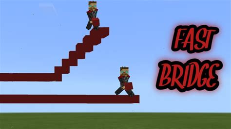 Como Hacer Fast Bridge Puentes Corriendo En Minecraft Bedrock Youtube
