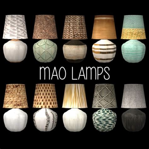 Leo 4 Sims Mao Table Lamp Sims 4 Downloads