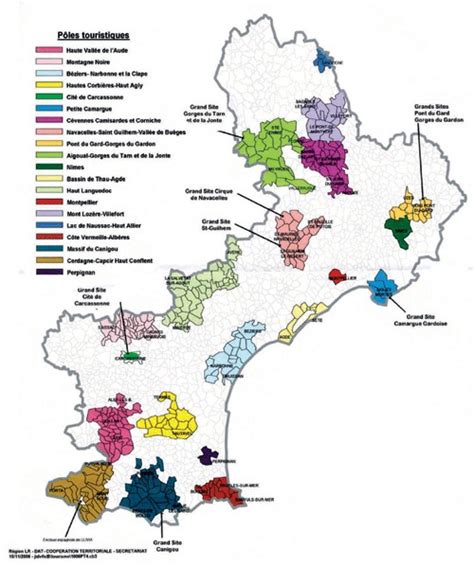 Languedoc Roussillon Carte Touristique Voyage Carte Plan