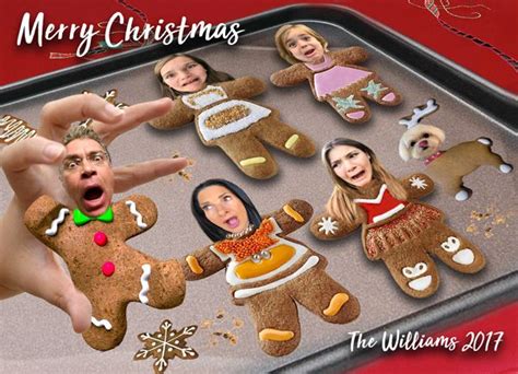 Oh so merry red script collage 3 photo christmas holiday card. Scared Gingerbread Men | Funny christmas photos, Family ...