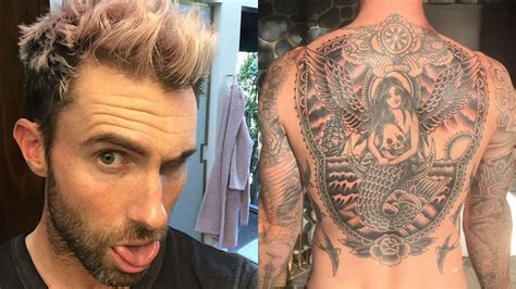 Adam Levine Unveils His New Back Tattoo