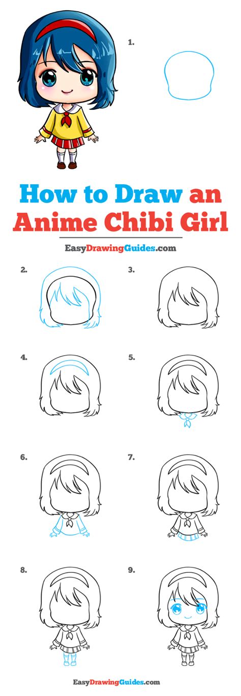 How To Draw An Anime Chibi Girl Really Easy Drawing
