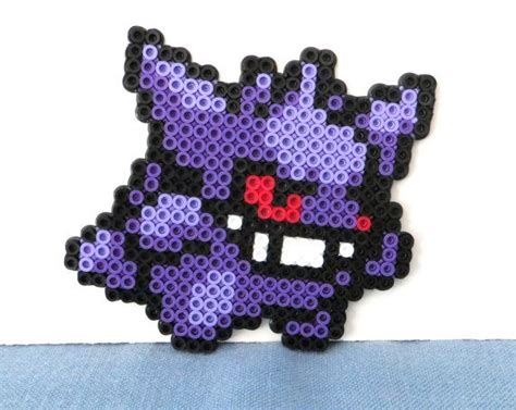 Gengar Pokemon Pixel Art Created With Perler Beads Pokemon Bead