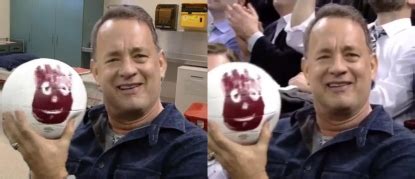 What did tom hanks name the soccer ball in the movie castaway? This doctored image contains a 2015 photo of Tom Hanks and ...