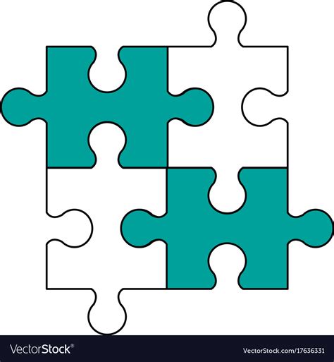 Jigsaw Puzzle Pieces Royalty Free Vector Image