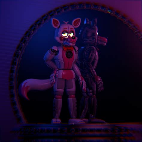 Funtime Foxy On Herhes Stage By Thefnaflich23 On Deviantart