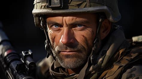Premium Ai Image Soldier On The Battlefield Military Man Destruction