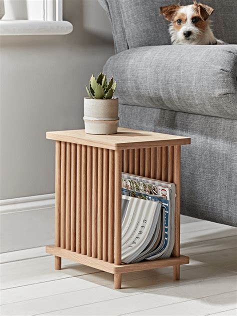 Narrow oak sofa side table. 10 sofa side tables you will adore | Fifi McGee ...