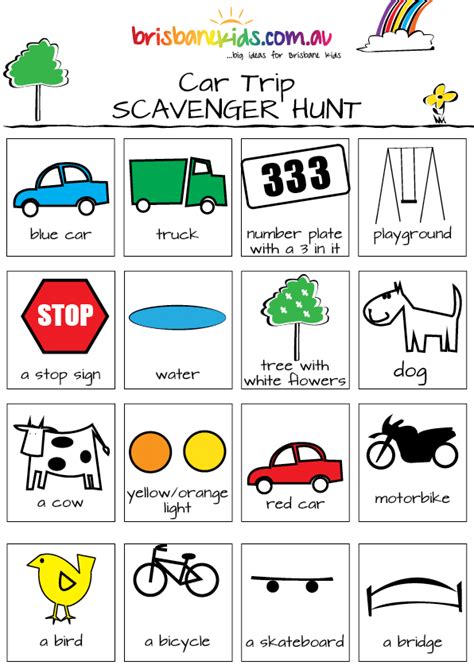 These scavenger hunt clues are free and will help you have fun with your friends. Car Scavenger Hunts and Bingo Games