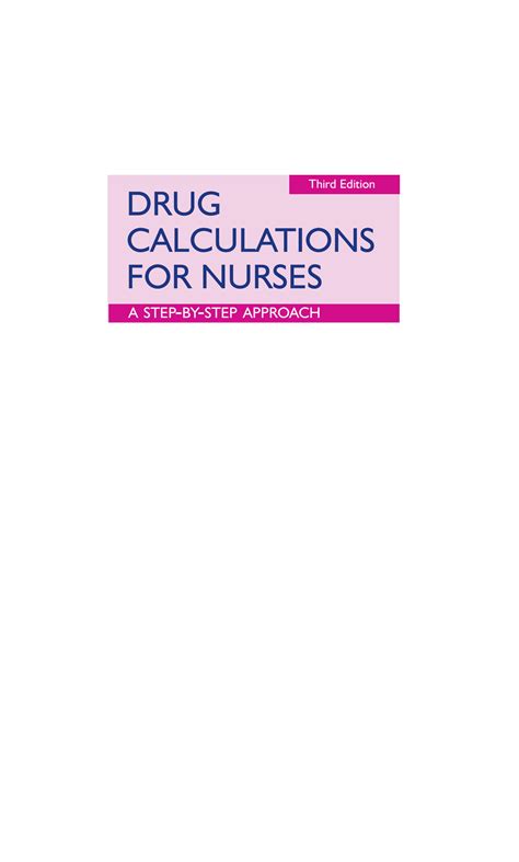 Solution Drug Calculations For Nurses A Step By Step Approach Studypool