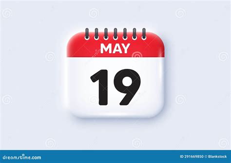 19th Day Of The Month Icon Event Schedule Date Calendar Date 3d Icon