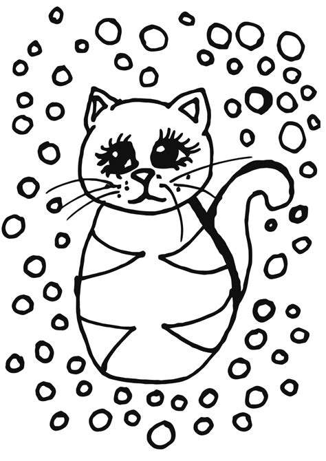 Printable A Normal Cat Coloring Page For Both Aldults And Kids Images