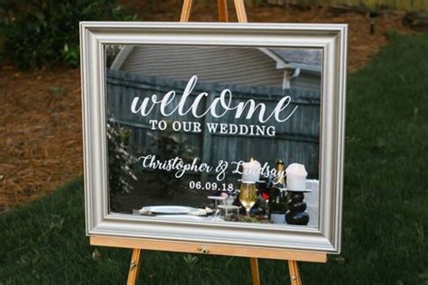 Wedding Welcome Mirror Welcome Mirror Sign Welcome Mirror
