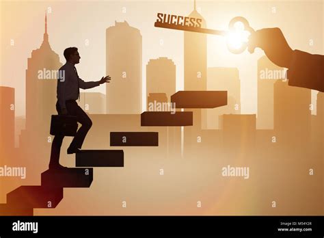 The businessman climbing the career ladder of success Stock Photo - Alamy