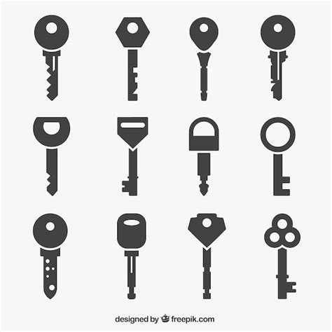 Key Icons Collection Free Vector