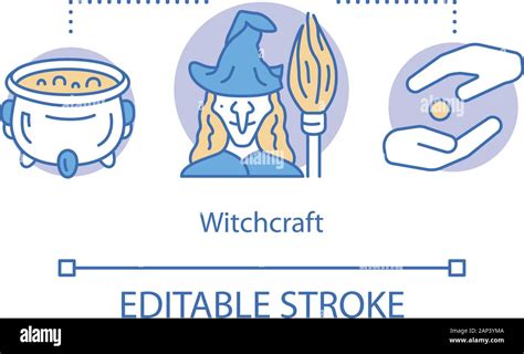 Witchcraft Concept Icon Alchemy And Wizardry Idea Thin Line