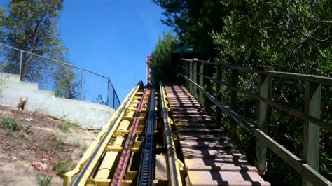 Gold Rusher Front Row Hd Pov Six Flags Magic Mountain Roller Coaster