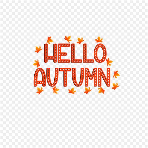 Hello Autumn Vector Design Images Hello Autumn Season Style Colourful