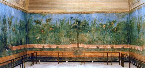 The villa of livia ad gallinas albas. Fresco Painted Garden Villa of Livia Palazzo Italy | roman ...