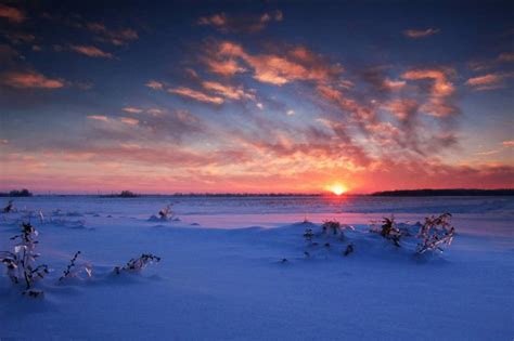 Sunset Over Snow Prairie Photo Dan Bush Photos At