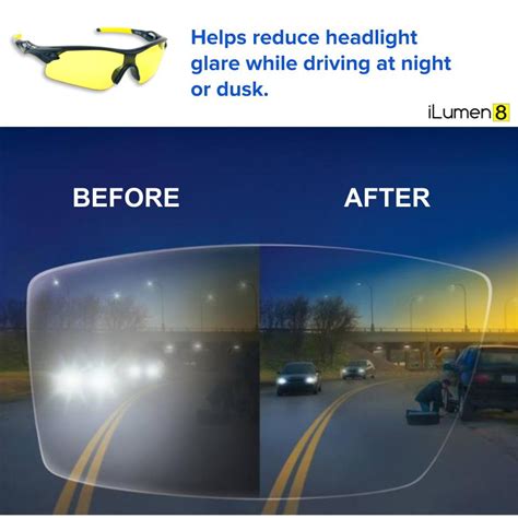 best night driving glasses anti glare night vision reduce eye strain shopilumen8