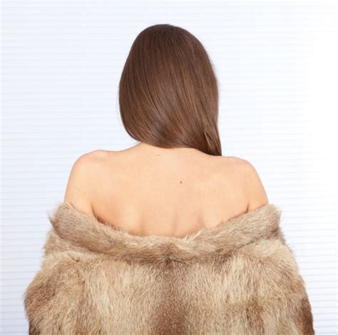 Naked Woman In Fur Coat Stock Photo Luckybusiness 5253194