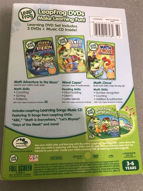 Leapfrog Learning Dvd Cd Set Toys And Games Others On Carousell