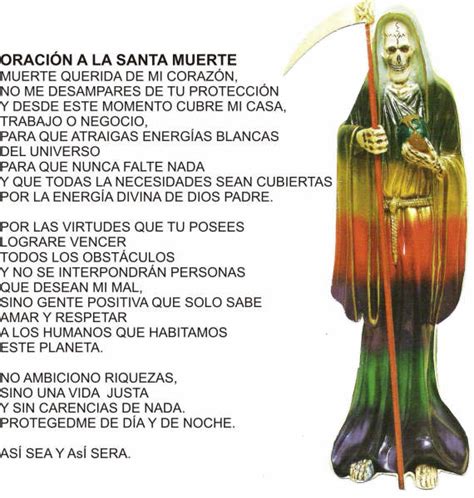Imagenes De La Santa Muerte Con Oracion 6 Imágenes De La Santa Muerte