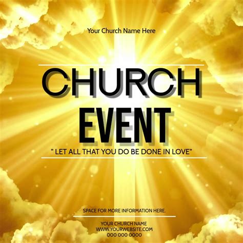 Church Event Video Digital Flyer Template Postermywall