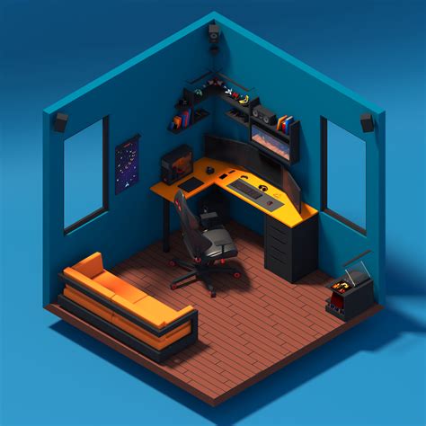 Artstation 3d Isometric Room