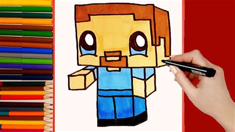 Cómo Dibujar Steve Minecraft Kawaii Paso A Paso Dibujos Kawaii Faciles