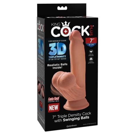 King Cock Plus Triple Density Cock With Swinging Balls Tan Gay Sex