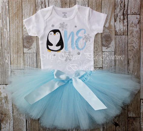 Penguin First Birthday Outfit Snow Cute Birthday Outfit Cake Smash Outfit 1st Birthday Outfit ...