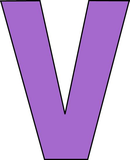 Download Hd Purple Letter V Clipart That Begins With Letter V 445