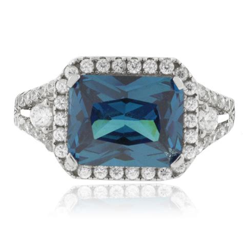 Emerald Cut Alexandrite Silver 925 Ring | SilverBestBuy