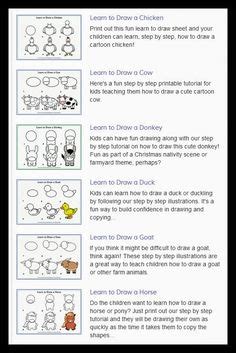 Printable ocean animals worksheets for kids. 103 Best How To Draw Farm Animals images | Step by step drawing, Animal drawings, Drawing Techniques