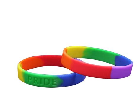 Bulk Rainbow Pride Silicone Bracelet Wholesale Gay Pride Bracelet