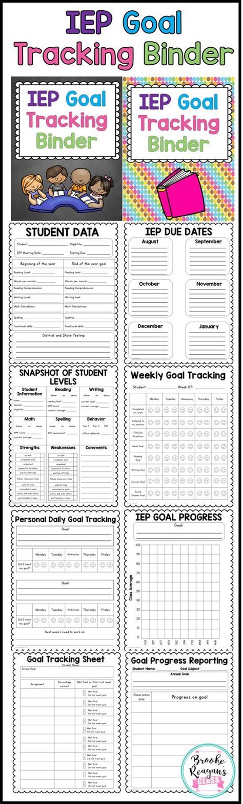 Iep Goal Tracking Binder Over 40 Pages Plus Of Data Organizational