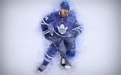 Download Wallpapers Auston Matthews 4k Artwork Hockey Stars Toronto